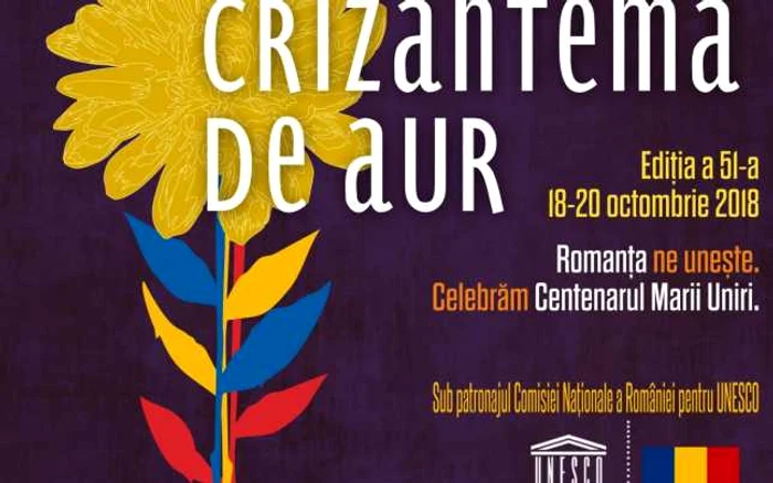 Festivalul Naţional de Interpretare şi Creaţie a Romanţei „Crizantema de Aur”, ediţia a 51-a, 2018, cu tema „Romanţa ne uneşte”