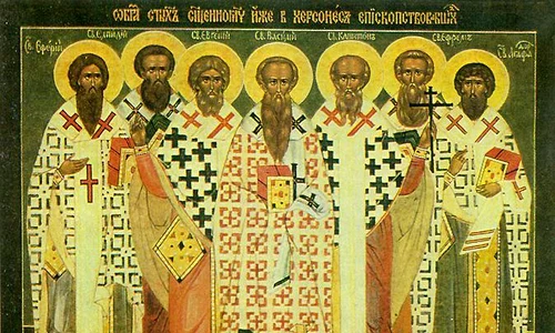 calendar ortodox 2021 7 martie sfintii sfintiti mucenici episcopi din cherson vasilevs evghenie capiton agatodor elpidie si eterie 0 jpeg