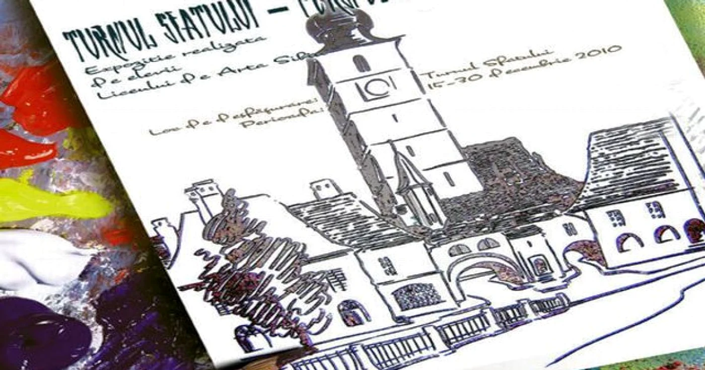 “Turnul Sfatului - perspective artistice”  este făcută de elevi din Sibiu