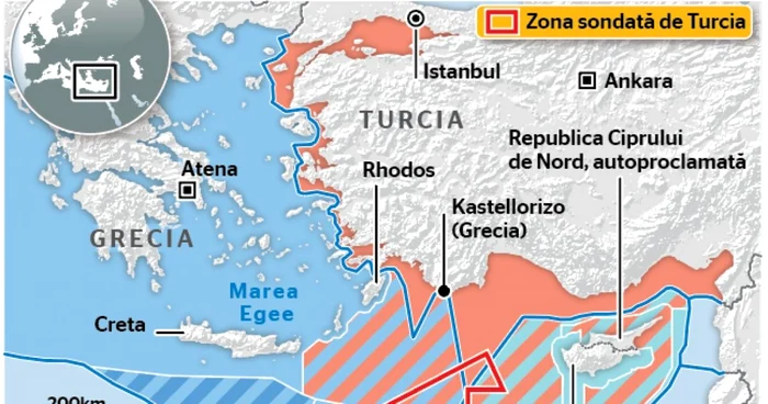 INFOGRAFIE Tensiunile turco-elene in estul Mediteranei