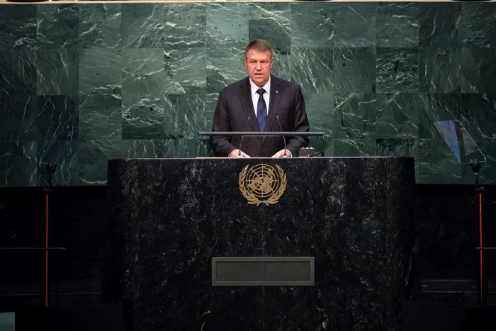 Klaus Iohannis, la pupitrul ONU                                 Foto: Presidency.ro