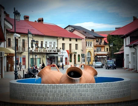 Centrul orașului Horezu Vâlcea Foto Primăria Horezu jpg