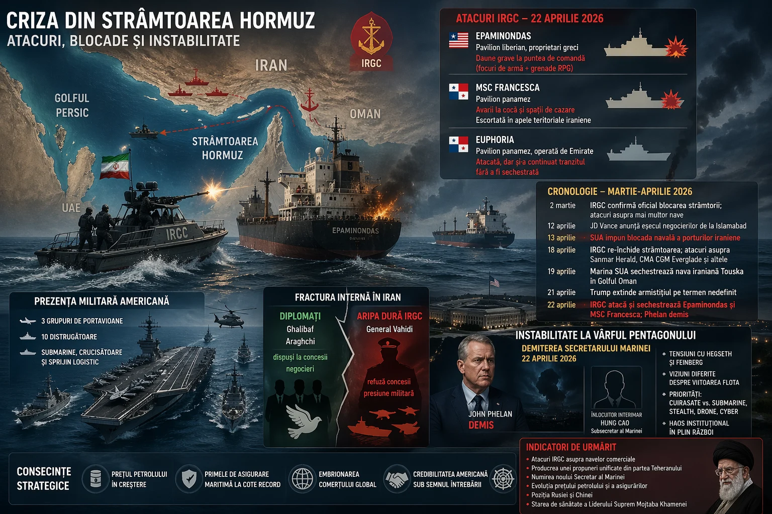 Criza din Strâmtoarea Hormuz și instabilitatea de la vârful Pentagonului