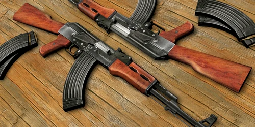 Pistoale mitralieră de tip AK+47, asemănătoare cu cele folosite de terorişti în atac jpeg