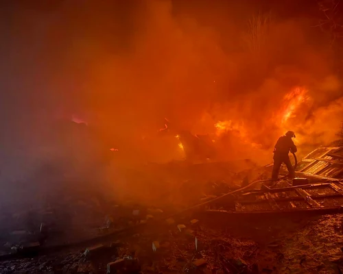 Loviturile rusești au lăsat Lozova, din regiunea Harkiv, fără electricitate FOTO Profimedia