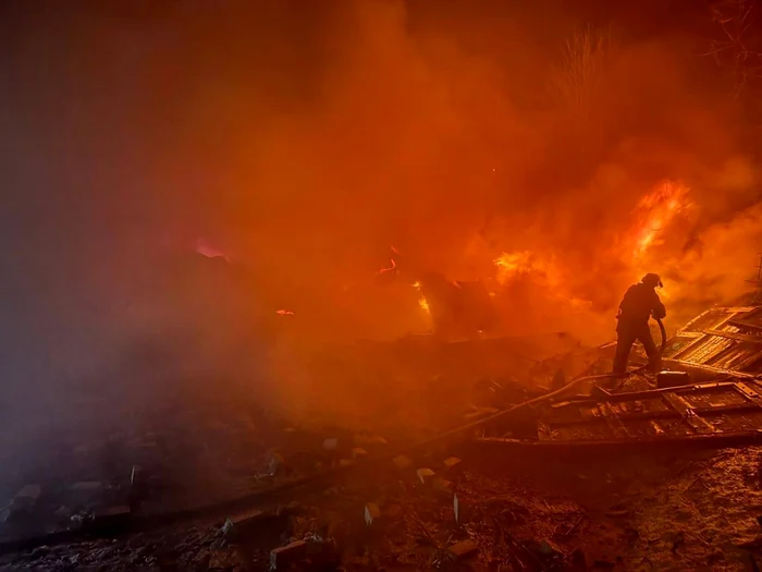 Loviturile rusești au lăsat Lozova, din regiunea Harkiv, fără electricitate FOTO Profimedia 