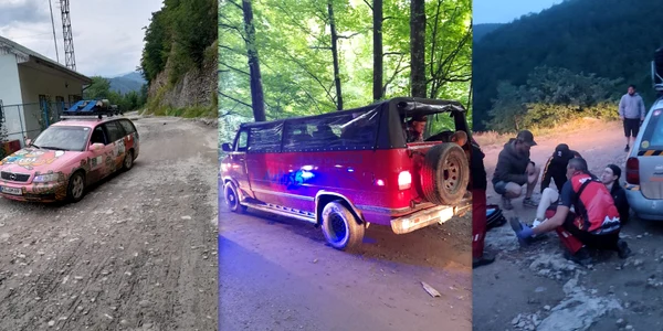 Masini blocate pe dn 66 A FOTO SALVAMONT ROMANIA jpg