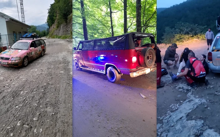 Convoiul de rable blocat în munți. Foto: Salvamont România. 