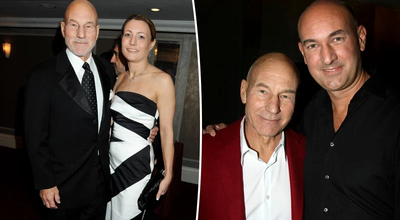 patrick stewart cu cei doi copii ai sai jpg