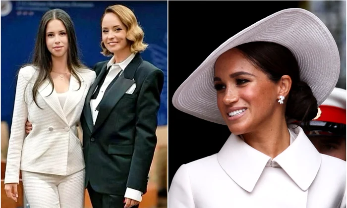 Meghan Markle și Violeta Bănică, fiica Andreei Marin   Profimedia, Instagram 3 jpg