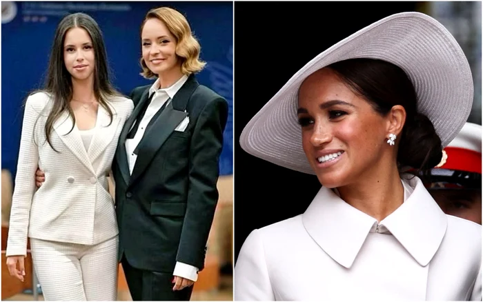 Meghan Markle și Violeta Bănică, fiica Andreei Marin   Profimedia, Instagram 3 jpg