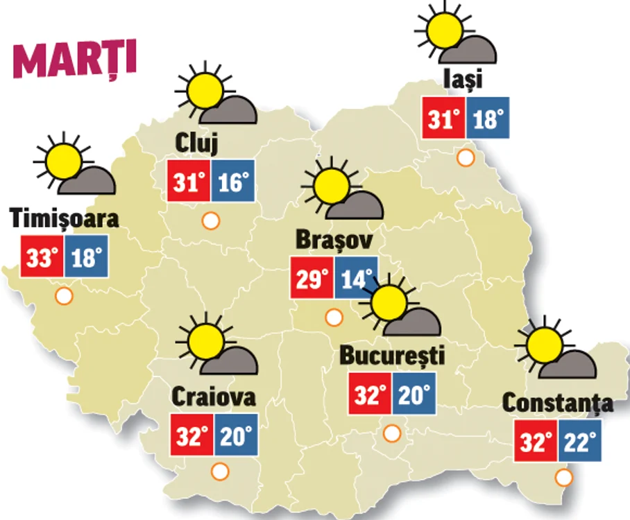 Prognoza meteo 4 august anunță că tempereturile sunt, din nou, în creștere