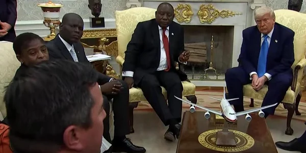 donald trump Cyril Ramaphosa, captura video jpg