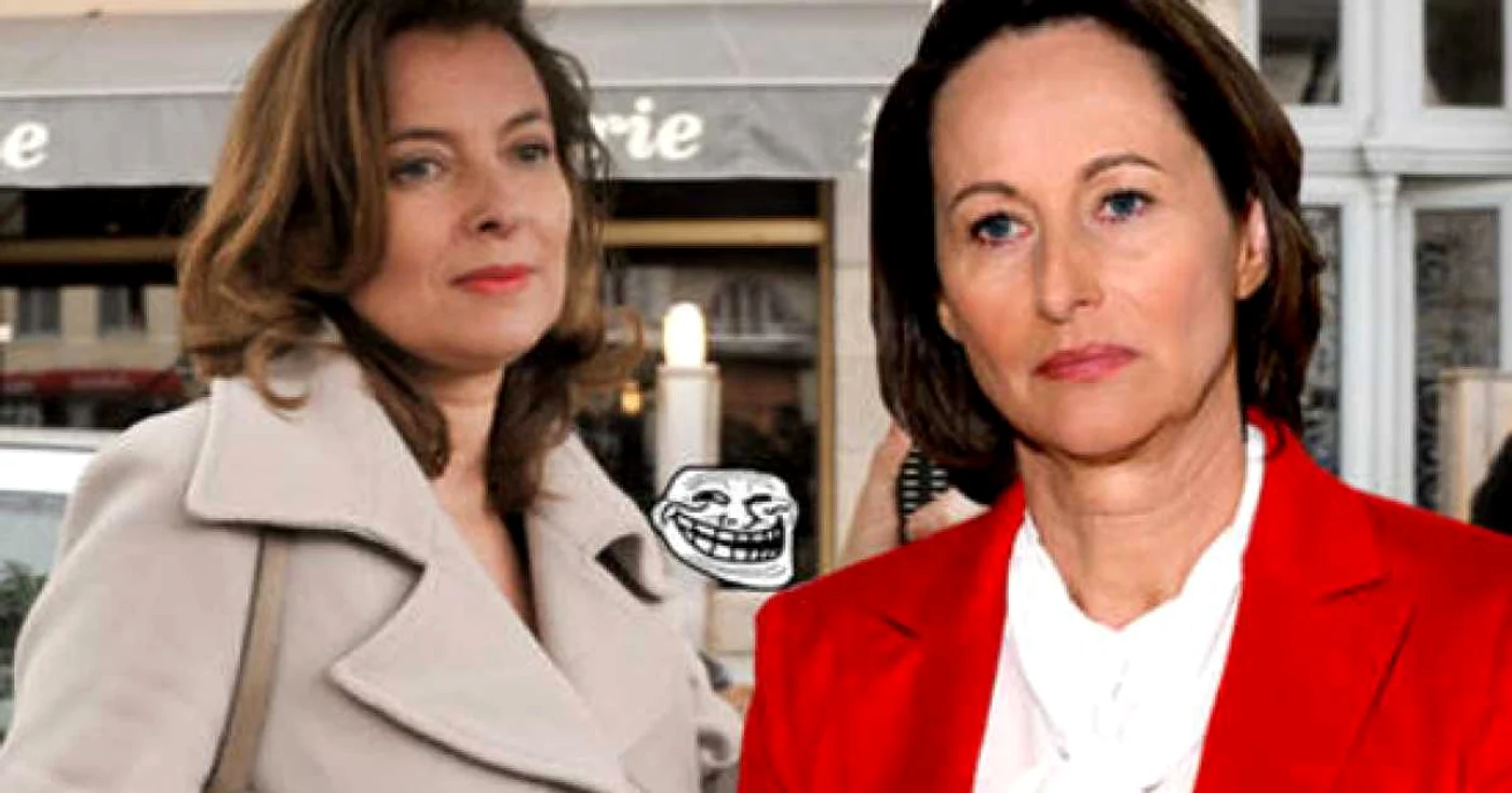 Valerie Trierweiller (stânga) şi Segolene Royal FOTO: „Voici“