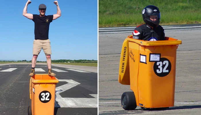 Michael Wallhead a realizat un tomberon motorizat (Foto: Guiness World Records)