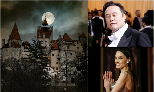 Angelina Jolie si Elon Musk, petrecere la castelul Bran de Halloween FOTO Shutterstock / EPA-EFE