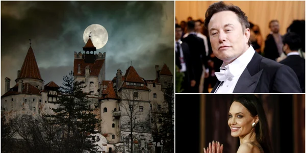 Angelina Jolie si Elon Musk, petrecere la castelul Bran de Halloween FOTO Shutterstock / EPA-EFE