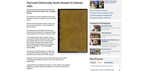 carte piele umana FOTO BBC