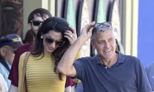 Amal And George Clooney On The Set Of 'Suburbicon' In Los Angeles jpeg
