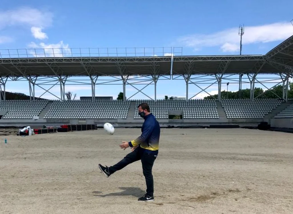 Alin Petrache este implicat zi de zi în bunul mers al lucrurilor în construcția stadionului