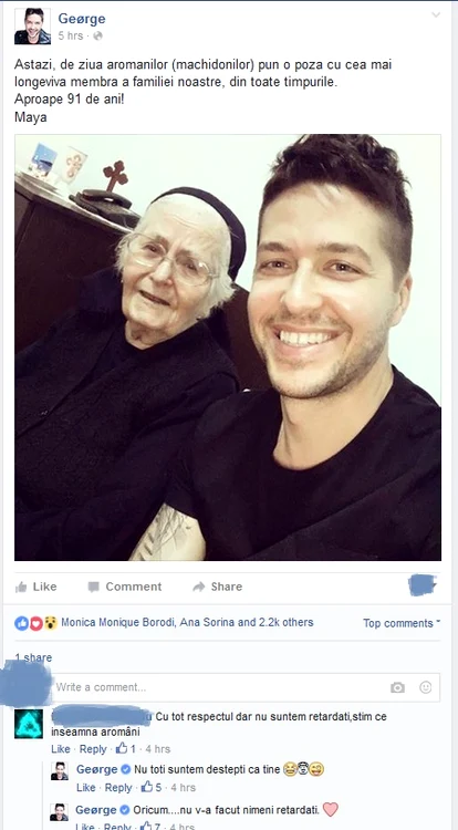 Geørge (ex-Jorge) a intrat în polemici cu fanii lui de pe Facebook