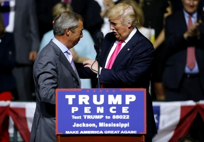 Nigel Farage, la mitingul electoral al lui Donald Trump FOTO AFP