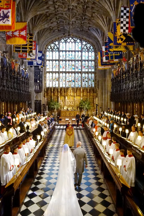 Prințul Charles a condus-o pe Meghan Markle la altar. Foto: Getty Images