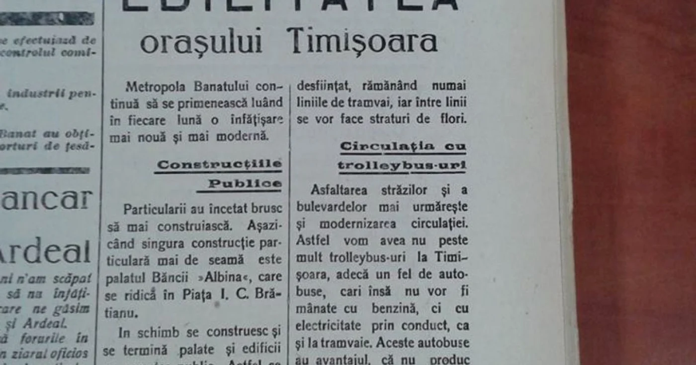 Ziarele despre firobuzul din Timişoara