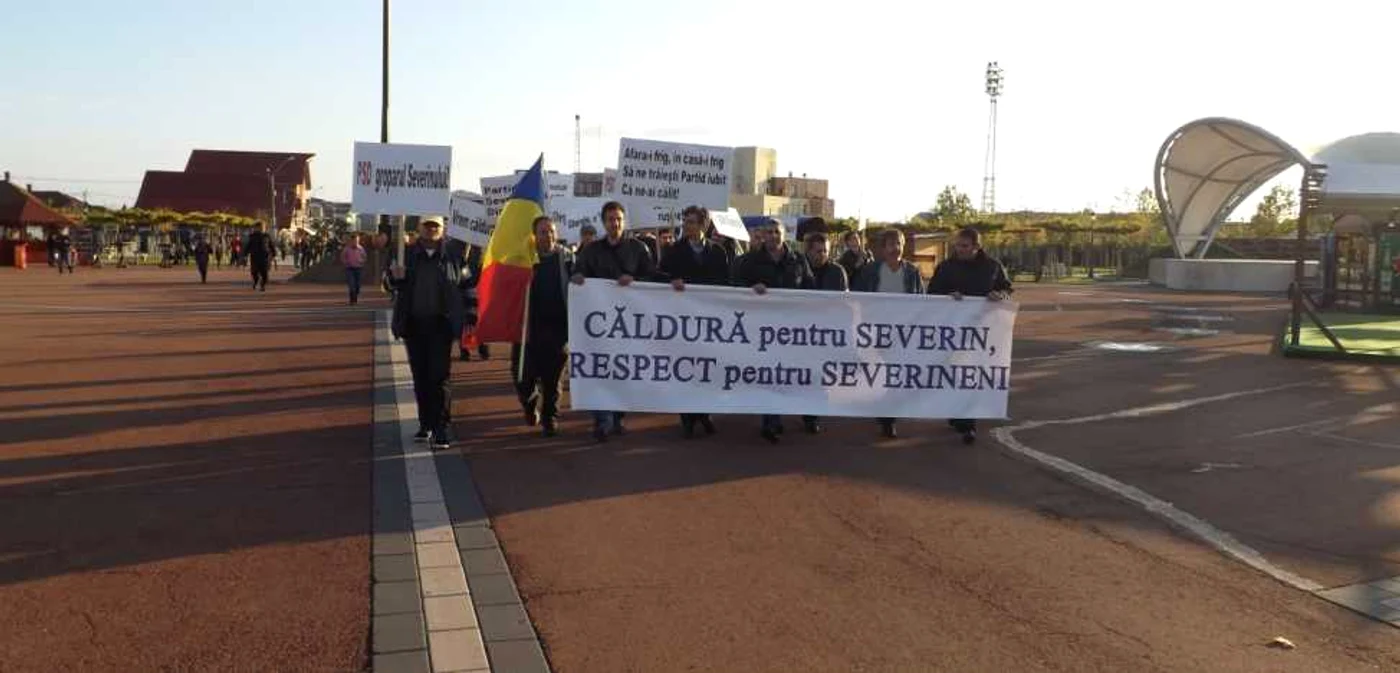 Protest pe străzile Severinului FOTO Corina Macavei