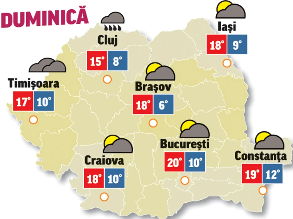 Prognoza meteo 18 octombrie ne spune că nici astăzi nu scăpăm de ploi