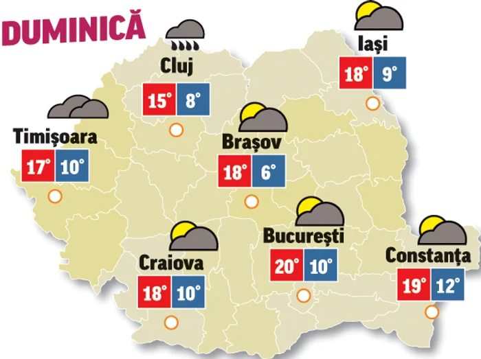 Prognoza meteo 18 octombrie ne spune că nici astăzi nu scăpăm de ploi