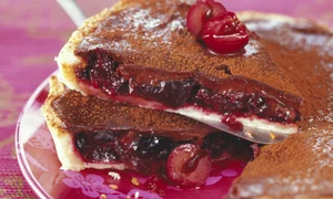 Stewed cherry and chocolate tart jpeg