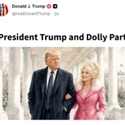 trump dolly parton AI