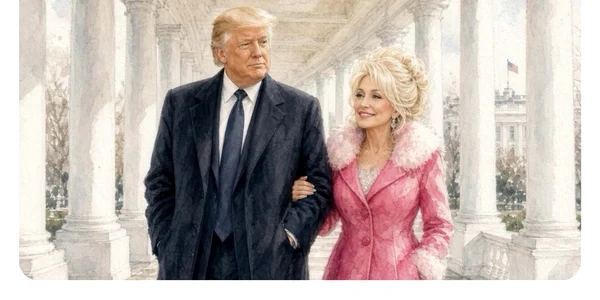 trump dolly parton AI