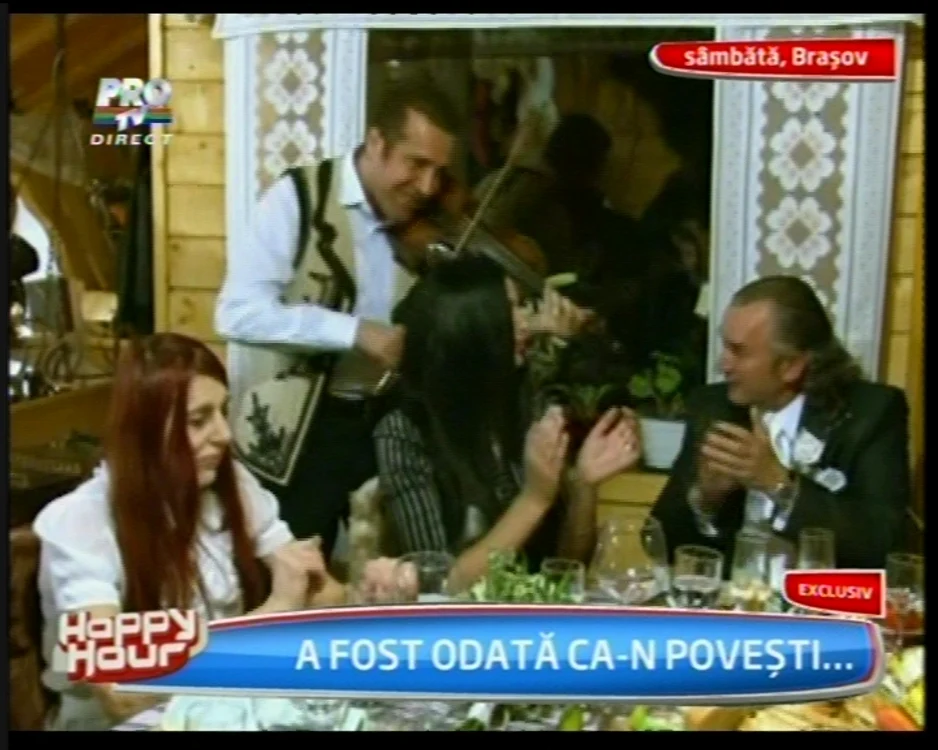 Miron şi Marinela s-au căsătorit sâmbăta trecută la Braşov (captură foto Happy Hour)