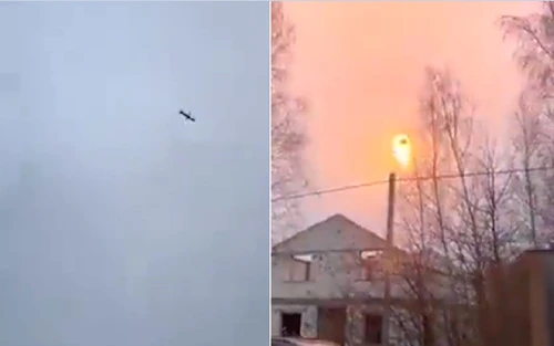 Racheta rusescă a fost victimă sigura pentru sistemul antiaerian german Colaj FOTO