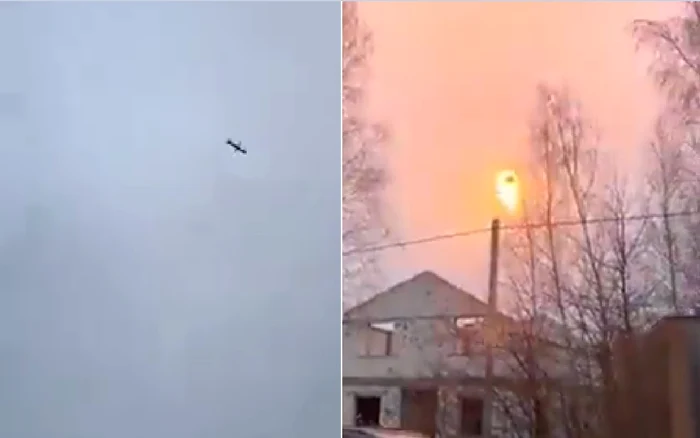 Racheta rusescă a fost victimă sigura pentru sistemul antiaerian german Colaj FOTO