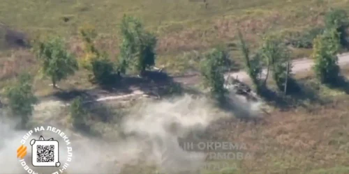 distrugere tanc rusesc drona FOTO captura video X webp