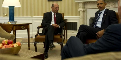 Barack Obama şi Traian Băsescu la Washington
