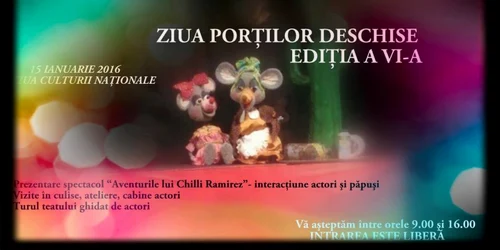 Copiii sunt invitaţi la o zi magică la Teatrul de Păpuşi