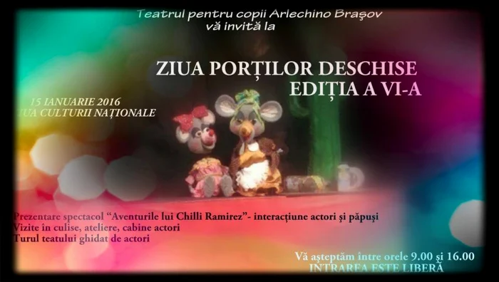 Copiii sunt invitaţi la o zi magică la Teatrul de Păpuşi.