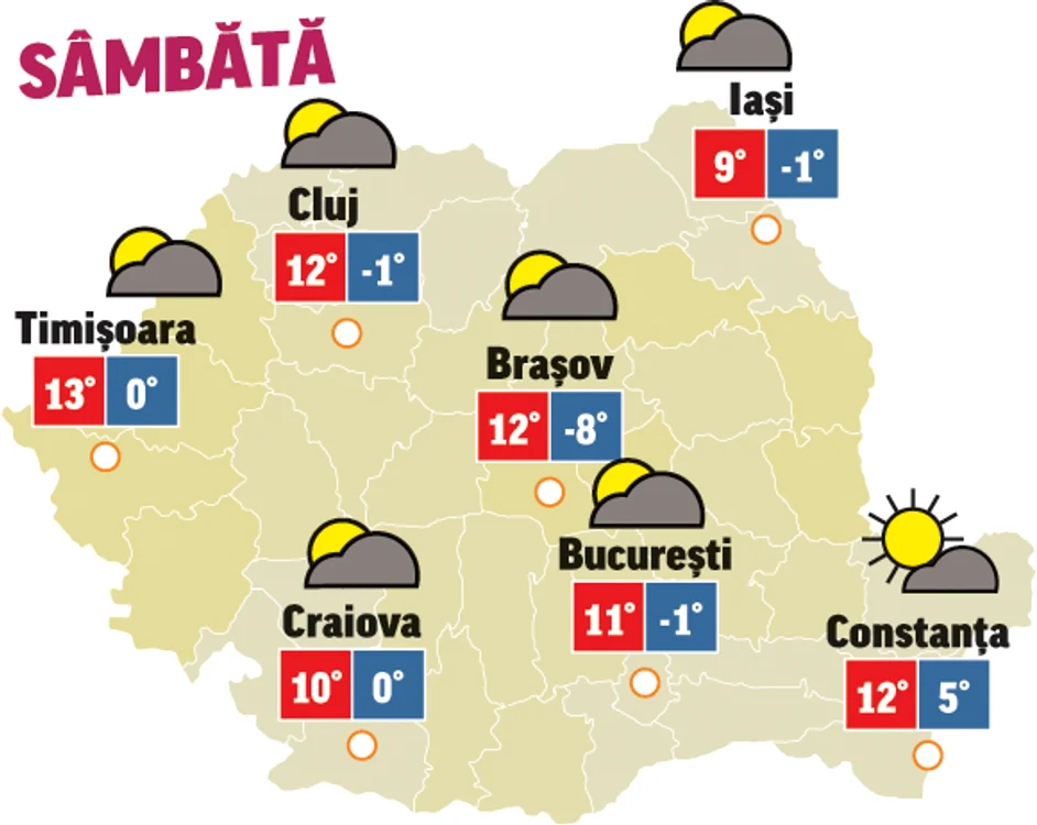 Prognoza meteo 31 octombrie anunță că deși temperaturile sunt în creștete ușoară, vremea va fi răcoroasă mai ales dimineața și seara