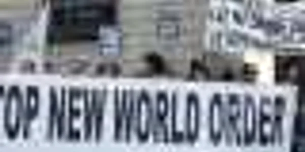 Protest împotriva grupului Bilderberg