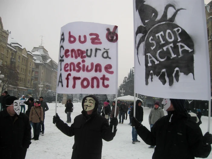 Timişorenii au protestat sâmbătă în Piaţa Unirii. FOTO: Ştefan Both