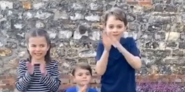George Charlotte şi Louis  au adus un omagiu emoţionant personalului medical foto captura video