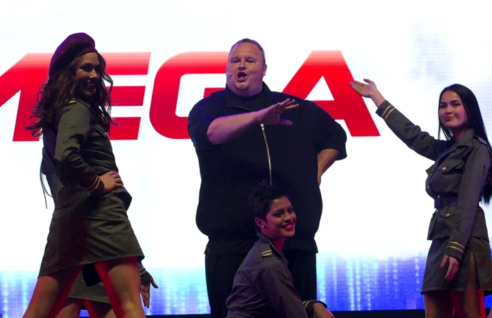 Kim Dotcom şi-a lansat serviciul Mega cu un show impresionant. FOTO Reuters