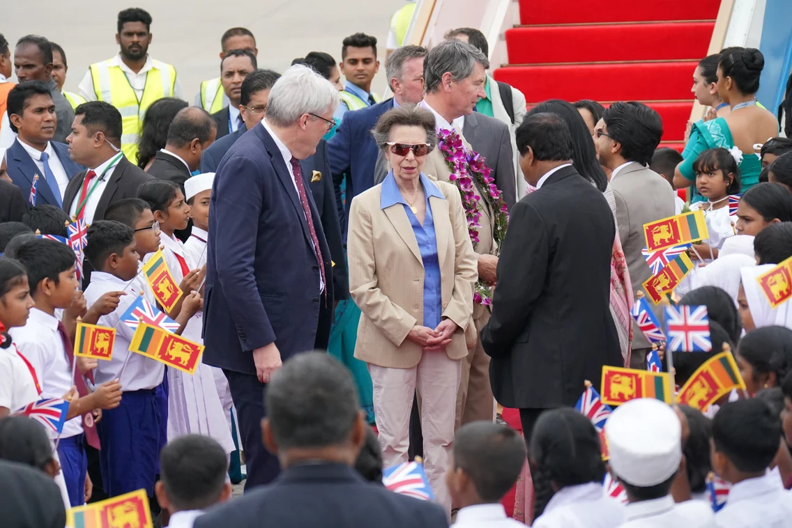 Prințesa Anne a ajuns în Sri Lanka
