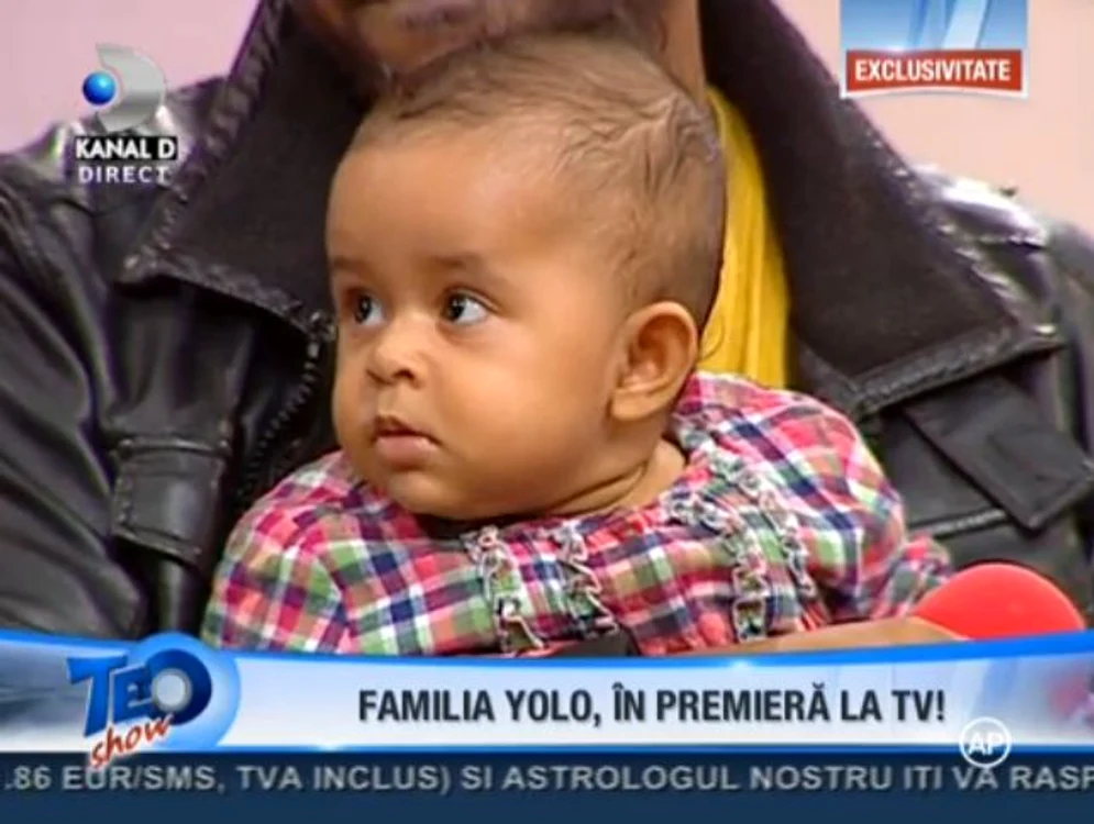 Micuţa Jacqueline are cinci luni şi este rodul iubirii lor (captură: Kanal D)