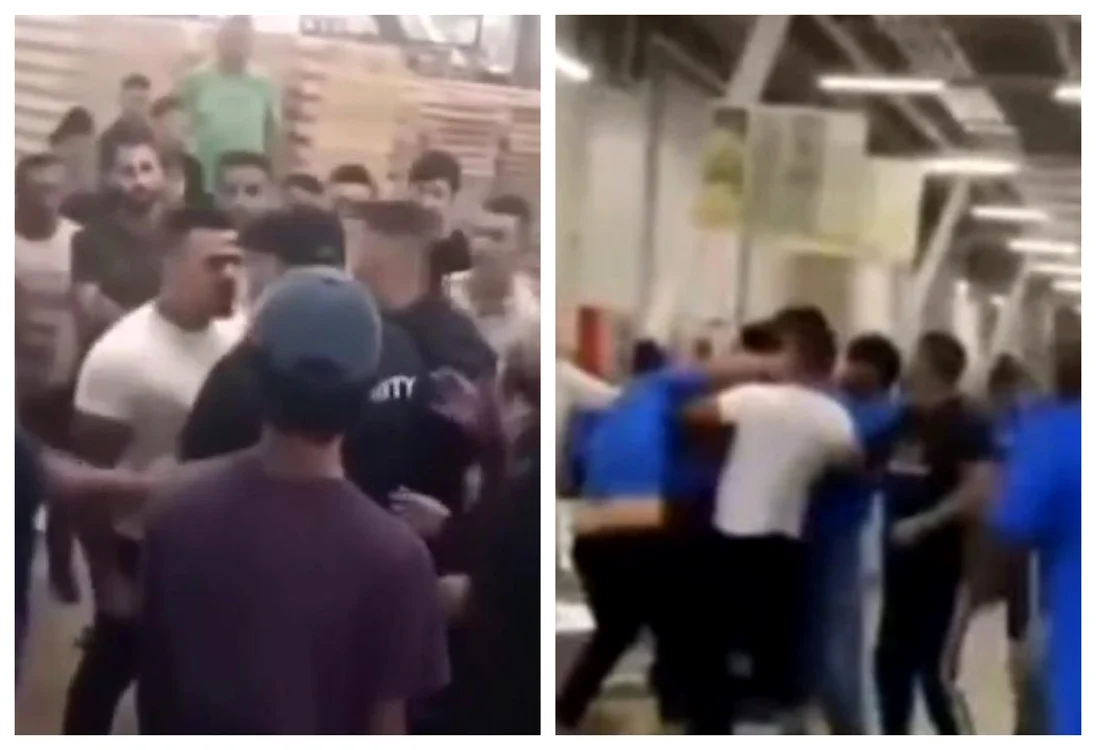 Bătaie între muncitori FOTO: captură video