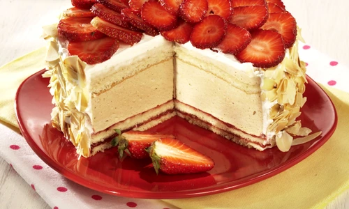 Cake with Coffee Cream and Strawberries (step by step) jpeg